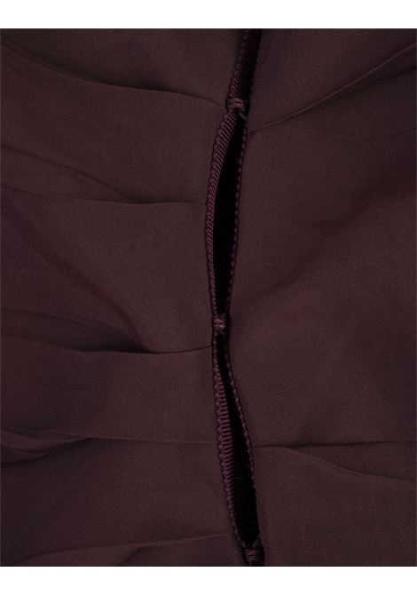 Blusa Plissettata in Bordeaux ALEXANDER MCQUEEN | 818373-QEAF25006
